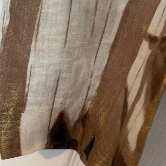 Elliott Lauren women’s 16 linen print cropped asymmetric jacket - Picture 4 of 8